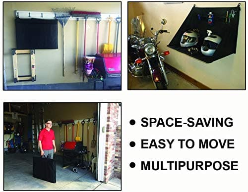 Mini Portable Standing Desk, Workbench, Work Station, Storage for Jobsite, Garage, Office, Shop, Hanging Work Surface, Black (WS3700)
