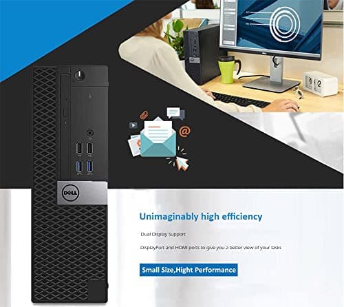 Dell OptiPlex 5040 SFF Desktop Computer Intel PC Quad Core i7-6700 3.40GHz up to 4.0GHz 16GB Ram 512GB NVMe M.2 SSD Built-in WiFi & Bluetooth HDMI Wireless Keyboard and Mouse Windows 10 Pro (Renewed)