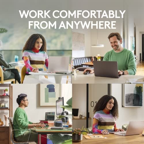 Logitech MX Anywhere 3S Compact Wireless Mouse, Fast Scrolling, 8K DPI Any-Surface Tracking, Quiet Clicks, Programmable Buttons, USB C, Bluetooth, Windows PC, Linux, Chrome, Mac - Pale Grey