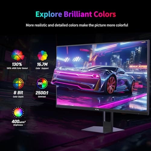 27 Inch Gaming Monitor 240Hz 1440P QHD Computer Monitor, FreeSync G-Sync Compatible, 1ms 2K Gamer Monitor with HDR, 130% sRGB, HDMI DisplayPort, Tilt Adjustable, Eye Care,H27E22S
