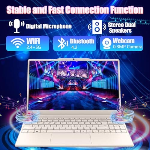 2025 New Portable Laptop,Student and Business,14" FHD IPS Display,Quad-Core N5095 Processor,8GB DDR4 RAM,512GB PCIe SSD,Numeric Keypad,2.4/5G WiFi,38WH Battery,Webcam,Mini HDMI,USB(Pink)