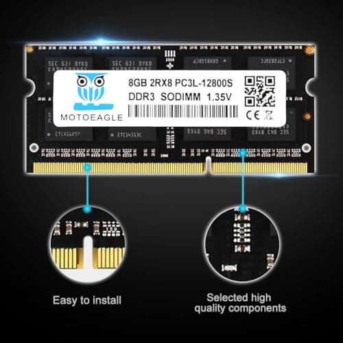 [16GB DDR3L SODIMM RAM ] DDR3L 16GB Kit (2 x 8GB) 1600MHz PC3-12800 CL11 Unbuffered Non-ECC 1.35V SODIMM 204-Pin Laptop Notebook PC Computer Memory