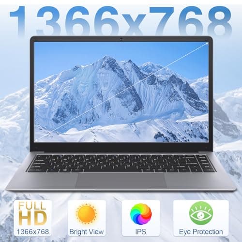 14 Inch Laptop-Computer, Intel Celeron N3350 (Up to 2.4GHz), 6GB LPDDR4 RAM 320GB Storage, WI-FI 5, BT5.0, HD Camera, 34Wh Battery, Windows 10 Laptop for Home & Study, Lightweight