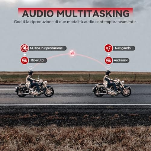 X10 10 Riders Group Mesh Motorcycle Intercom, 3000m Motorcycle Bluetooth Headset V5.3 with Audio Multitasking/Music Sharing, Helmet Communication Systems for ATV/Snowmobile/Ski,1 Pack