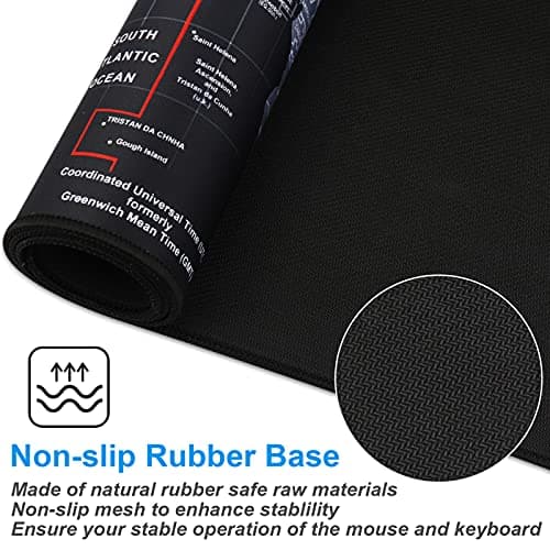XXL Professional Large Mouse Pad & Computer Game Mouse Mat (35.4x15.7x0.1IN, Map) (90 * 40 Map)