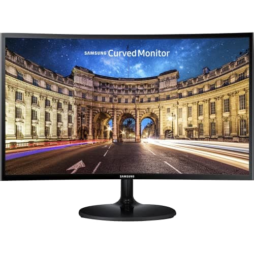 SAMSUNG 27 Inch Curved Computer Monitor, LC27F390FHNXZA LED 60Hz Full HD 1080P Gaming Slim Design for Home &Office, Wholesalehome Mouse Pad Included