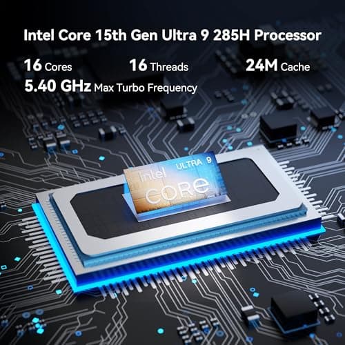 GEEKOM IT15 AI Mini PC, The Most Powerful 15th Gen Intel Ultra 9 285H, 32GB DDR5 2TB NVMe SSD,Intel Arc140T GPU/WiFi7 3D Antennas/8K Quad Display/PD4.0/SD Slot Video Editing, Programming, Office