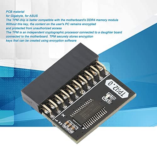 TPM 2.0 Module for Win11 for, 20Pin 2 10P Encryption Security Module, TPM 2.0 Module 2.54mm Pitch DDR4 Memory Module for Computer Motherboard