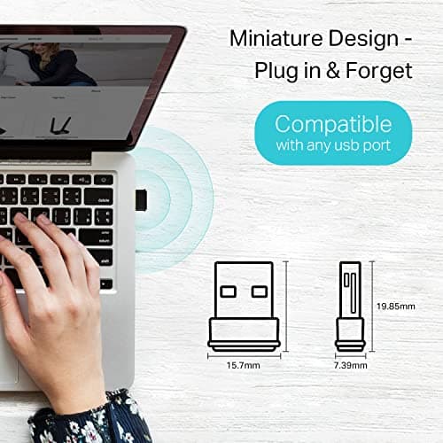 TP-Link Nano USB WiFi Adapter for PC(Archer T3U Nano)-AC1300 2.4G/5G Dual-Band Wireless Network Transceiver Adapter for Desktop PC, Travel Size, Supports Windows 11,10, 8.1, 8, 7 / up to Mac OS 10.15