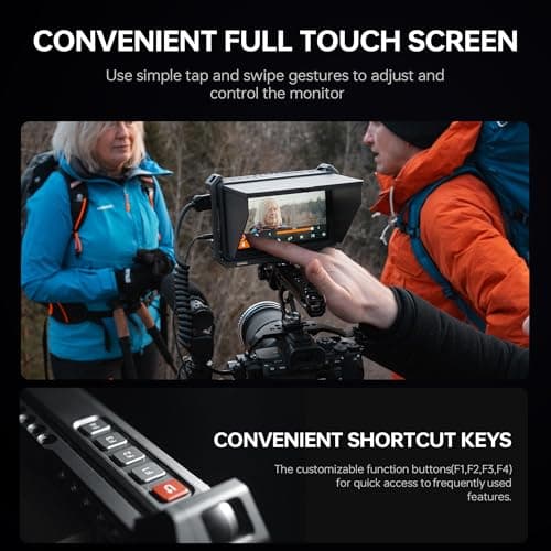 VILTROX DC-X2 Camera Field Monitor 2000 Nits High Brightness Touchscreen 6 Inch DSLR Monitor with 1920x1080 IPS 4K HDMI Loop in/Out 3D LUTs Waveform Video Peaking Focus Assist Battery&Sunshade Hood