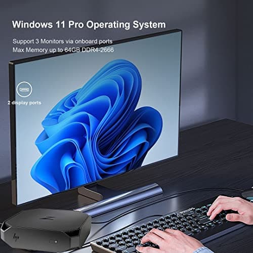 HP Z2 Mini G4 Workstation Desktop Micro PC,Core i7 Intel 8th Win 11 Tiny Computer ,32GB DDR4 Ram,1TB NVMe M.2 SSD + 1TB HDD,Built in Wifi,BT,DP,Wireless K&M,TJJ Mouse Pad (Renewed)