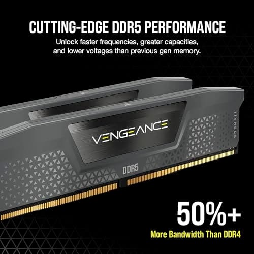 Corsair VENGEANCE DDR5 64GB (2x32GB) DDR5 6000MHz CL30 AMD EXPO Intel XMP iCUE Compatible Computer Memory – Gray (CMK64GX5M2B6000Z30)