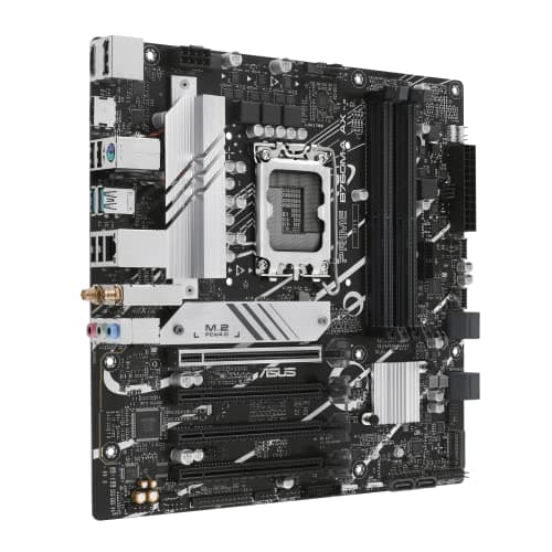 ASUS Prime B760M-A AX LGA 1700(Intel® 12th&13th Gen) microATX Motherboard (PCIe® 4.0, 2xM.2 Slots, DDR5,Realtek 2.5 Gb LAN,WiFi 6, DP,Rear USB 3.2 Gen 2, Front USB 3.2 Gen 1 Type-C®)