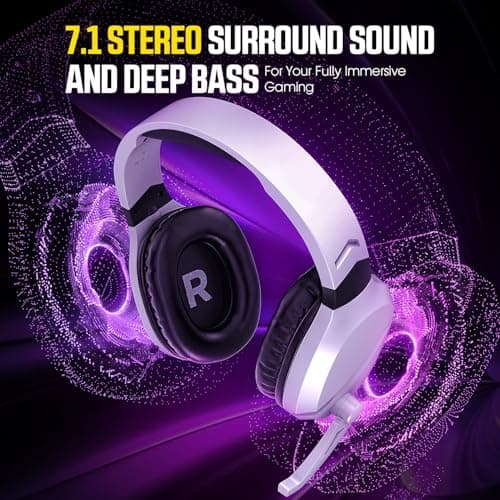 Wireless Gaming Headset with Noise Canceling Microphone for PS5, PC, PS4, 2.4G/Bluetooth Gaming Headphones with USB and Type-c Connector, Wired Mode for Controller Gamecube
