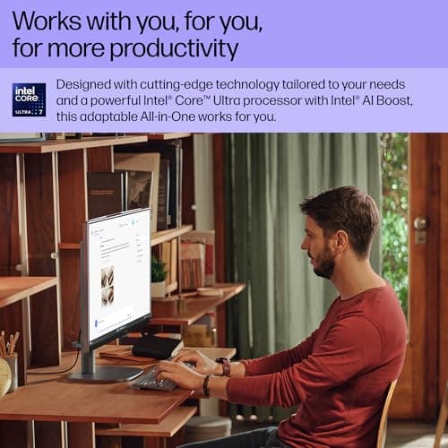 HP OmniStudio X 27 inch All-in-One Desktop AI PC, FHD Touchscreen, Intel Core Ultra 7 256V, 16 GB RAM, 2 TB SSD, Intel Arc Graphics 140V, Windows 11 Home, Copilot Plus, 27-cs1010