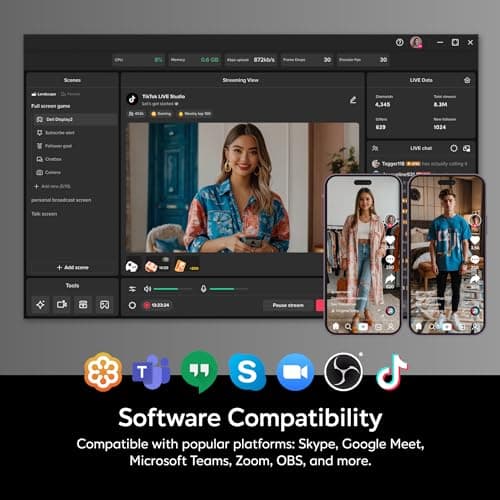 AVerMedia PW315 Full HD 1080p 60fps Webcam for Game Streaming, Video Calls and Content Creating with CamEngine and 3rd Party Software Support, TAA/NDAA Compliant