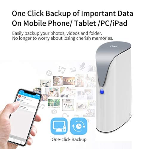 SSK 4TB Personal Cloud Network Attached Storage Support Wireless Remote Access, Home Office NAS Storage with 4T Hard Drive Included for Phone, Tablet, Laptop Auto-Backup, Wired Ethernet Only,No WiFi