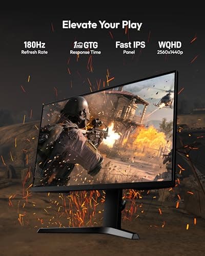 Pixio PX277 Prime Neo 27 inch 180Hz Refresh Rate QHD 1440p Resolution Fast IPS Panel 1ms GTG Response Time Gaming Monitor with Adaptive Sync