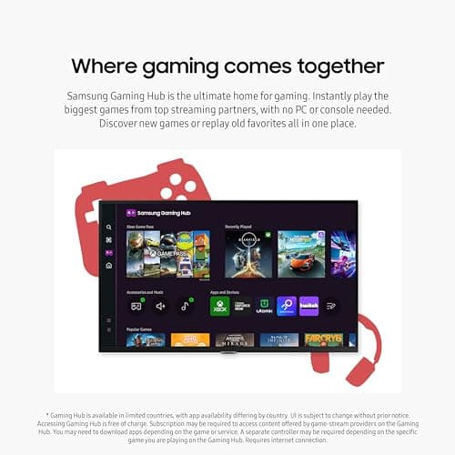 SAMSUNG 27-Inch M5 (M50D) Series FHD Smart Monitor with Streaming TV, Speakers, HDR10, Gaming Hub, Multiple Ports, Workout Tracker, Vision Accessibility Tools, LS27DM500ENXGO, 2024