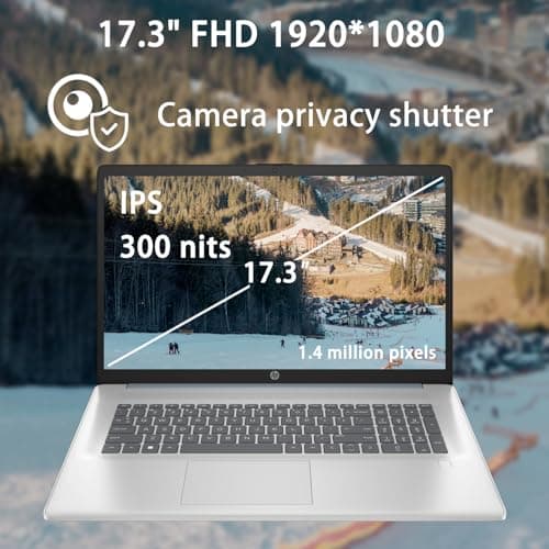 HP 2025 Essential Laptop, 17.3" FHD, Intel Core 7 150U (Beats I7 1335U), 32GB RAM, 1TB SSD, Fingerprint Reader, Backlit Keyboard, Wi-Fi 6, Win 11 Home, Blue, Bundle with ADATA 512 External SSD