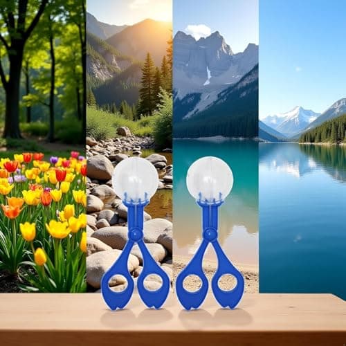 2-Pcs Blue Nature Exploration Tools - Ergonomic Scoopers and Clamps for Field Research and Outdoor Activities, Durable Plastic Design with Non-Slip Grip