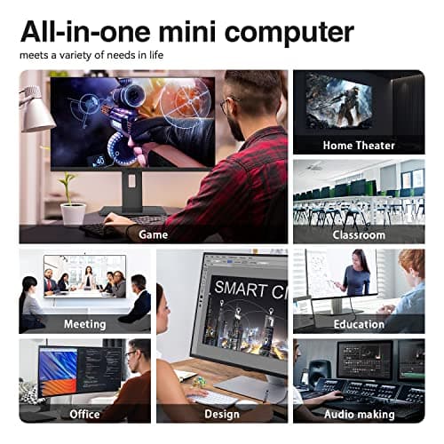Mini PC AMD Ryzen 5 5500U(6Cores, 12Threads) 16GB DDR4 500GB M.2 NVME(Max 2200MB/S) SSD, TRIGKEY S5 Mini Desktop Computers OS 11 Pro, WiFi6(802.11ax) BT5.2, Triple Display USB 3.2*3 Type-C LAN 2.5Gbps