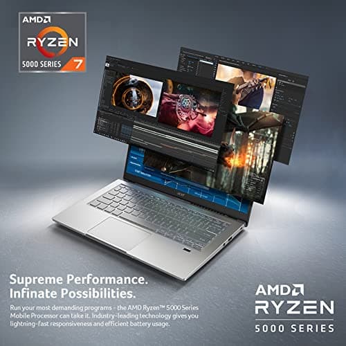 Acer Swift X SFX14-42G-R607 Creator Laptop | 14" Full HD 100% sRGB | AMD Ryzen 7 5825U | NVIDIA RTX 3050 Ti Laptop GPU | 16GB LPDDR4X | 512GB SSD | Wi-Fi 6 | Backlit KB | Windows 11, Gray
