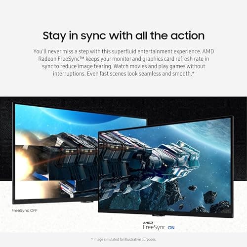 SAMSUNG 32-Inch Odyssey G50D Series QHD Fast IPS G-Sync Compatible Gaming Monitor, 1ms, VESA DisplayHDR 400, 180Hz, AMD FreeSync, Adjustable Stand, Eye Saver Mode, LS32DG502ENXZA, 2024