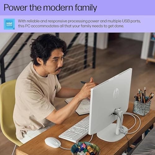 HP 22" All-in-One Desktop PC • Full HD Display • 16GB RAM • 1TB Storage (512GB SSD and 512GB External) • Intel Ultra-efficient Processor • Type-C • Mouse and Keyboard Included • Windows 11 Pro