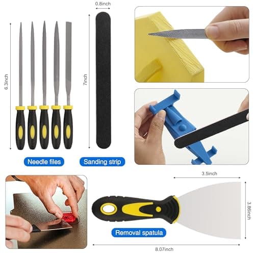 50 Pcs 3D Printer Tool Kit, 3D Printer Accessories Includes Nozzle Cleaning Kit, Deburring Tool, Files, Pliers, Wire Cutter Suitable for 3D Print Removing, Cleaning, Finishing