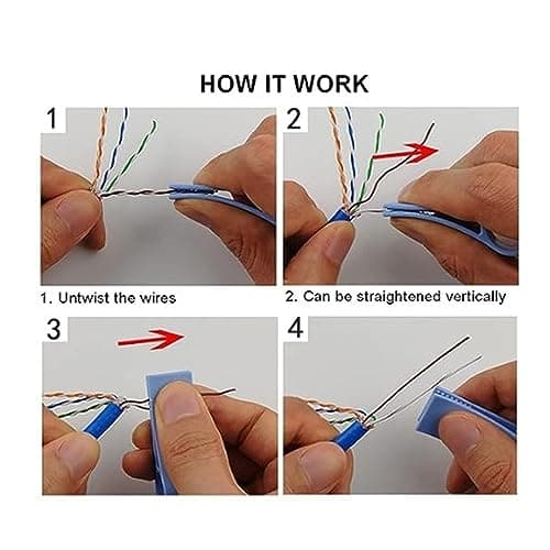 6 Pcs Wires Pair Separator Tools, Plastic Engineer Wire Straightener, Plastic Network Cable Untwist Tool, Network Wire Stripping Tool for CAT5 CAT5E CAT6 CAT7