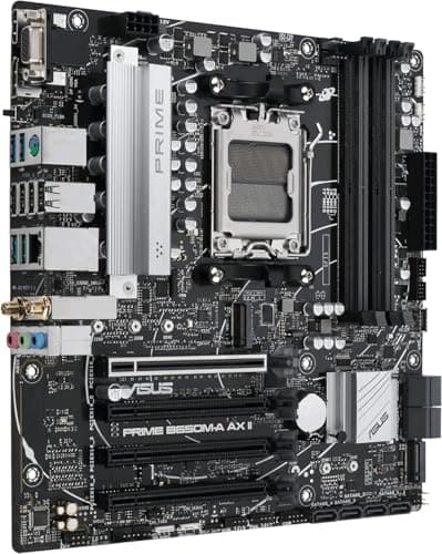 Micro Center AMD Ryzen 5 9600X CPU Processor Bundle with ASUS Prime B650M-A AX II Micro ATX Motherboard (DDR5, PCIe 5.0, Wi-Fi 6, USB 3.2 Gen 2)