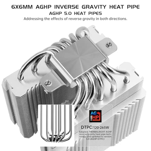 Thermalright Peerless Assassin 120 SE V2 CPU Air Cooler - 6 Heat Pipes AGHP GEN 5.0 Technology | 1850RPM PWM 120mm Fans, for Intel 1851/1700/115X/1200, AMD AM4/AM5