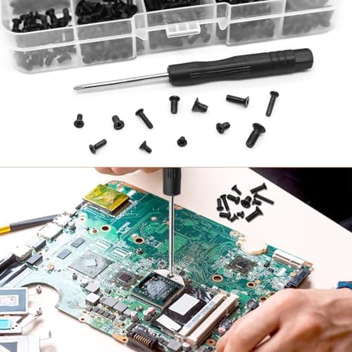 mankk 360PCS Laptop Screws 12 Sizes M2 M2.5 M3 Replacement Computer Tiny Screws Motherboard Screw with Screwdriver for Laptop PC Repair & DIY