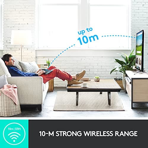 Logitech K400 Plus Wireless Touch TV Keyboard With Easy Media Control and Built-in Touchpad, HTPC Keyboard for PC-connected TV, Windows, Android, ChromeOS, Laptop, Tablet - Black