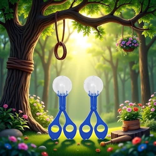 2-Pcs Blue Nature Exploration Tools - Ergonomic Scoopers and Clamps for Field Research and Outdoor Activities, Durable Plastic Design with Non-Slip Grip
