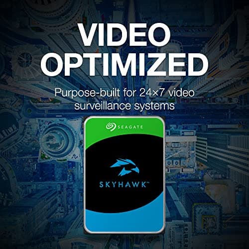 Seagate Skyhawk 6TB Video Internal Hard Drive HDD – 3.5 Inch SATA 6Gb/s 256MB Cache for DVR NVR Security Camera System with in-House Rescue Services (ST6000VXZ09/009)