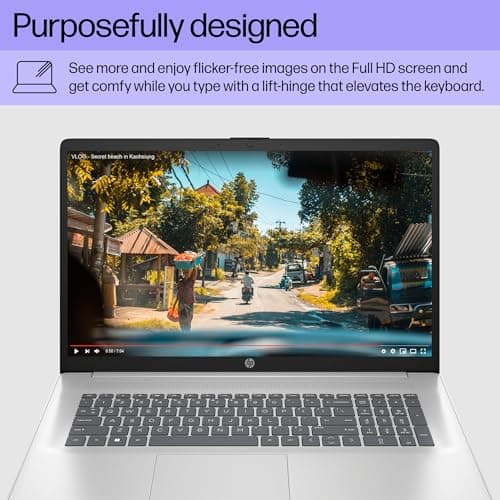 HP 17.3 inch Laptop, FHD Display, AMD Ryzen 5 7520U, 16 GB RAM, 512 GB SSD, AMD Radeon Graphics, Windows 11 Home, 17-cp2099nr (2024)