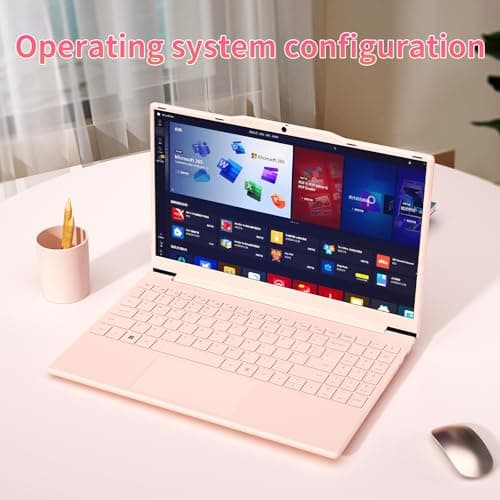 14.1" FHD Light Pink Laptops Business & Student Laptop Computer, 4-Core 2.9GHz N5095, 8GB RAM 512GB SSD Numeric Keypad, Standard HDMI Lightweight & Slim Portable, Win11 Pro, 2 Year Warranty