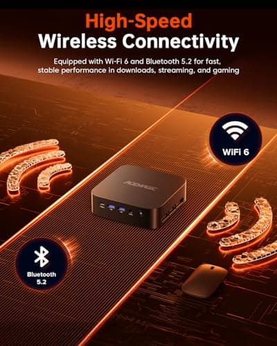 ACEMAGICIAN Mini PC AMD Ryzen 7 5700U : 32GB DDR4 1TB NVMe SSD Mini Computers, Small Gaming PC 4K@60Hz Triple Display, Mini Desktop WiFi6 | Bluetooth 5.2 | Dual Channel | Auto Power On | K1