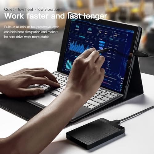 UnionSine 320GB 2.5" Ultra Slim Portable External Hard Drive HDD-USB 3.0 for PC, Mac, Laptop, PS4, Xbox one,Xbox 360,HD-2510(Black)