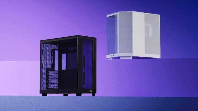 NZXT H6 Flow | CC-H61FW-01 | Compact Dual-Chamber Mid-Tower Airflow Case | Panoramic Glass Panels | High-Performance Airflow Panels | Includes 3 x 120mm Fans | Cable Management | White