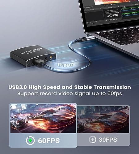 4K HDMI Video Capture Card, avedio links Video Capture Card 1080P 60FPS,USB C/A 3.0 Game Capture Card for Streaming Works for PS5 PC Switch Camera OBS (Black)