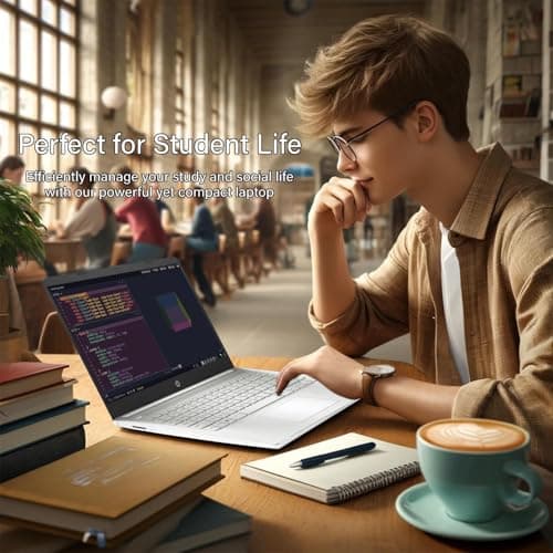 HP 14 Ultrabook • Back to School Limited Edition with Microsoft 365 • Intel 4-Core CPU • 16GB RAM • 1600GB Storage (64GB OnBoard withHP 512GB P500 Portable SSD + 1TB OneDrive) • Snow White • Win 11