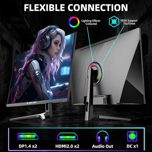 32 Inch 4K UHD (3840 x 2160) Computer Monitor, IPS 60Hz Ultra-Clear Screen, 100% sRGB, Eye Saver/Flicker Free Mode, FreeSync, Built-in Speaker, HDMI2.0 x2, DP1.4 x2