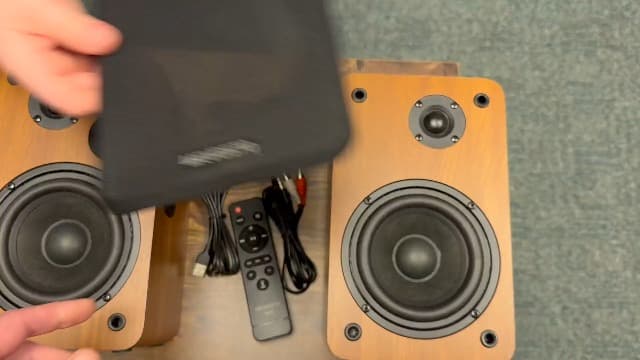 Active Bookshelf Speakers 36W RMS - BT 5.4 Wireless Speaker with 5 Inch Woofer, Silk Dome Tweeter PC Speakers - USB Digital Audio Studio Monitors Bass & Treble Adjust AUX Input for Record Player TV