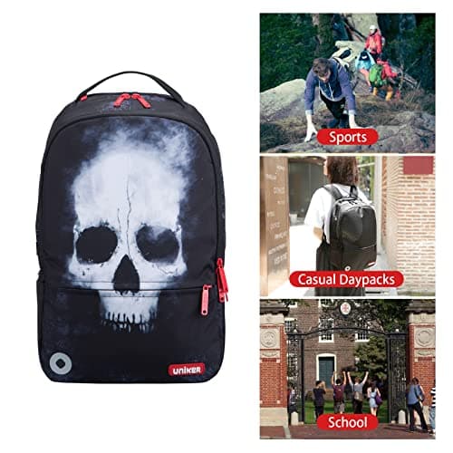 UNIKER Travel Laptop Backpack,Graffiti Backpack for Work,Men Daypacks Black,Designer Laptop Bag for 15.6 Inch,College Backpack Call of Duty Gamers