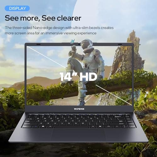 Laptop Computer, 8GB RAM, 128GB SSD, Quad-Core N5095 Processor Laptop, 14" HD Display Laptops, Support WiFi 5, Bluetooth 5.0, USB 3.0, Webcam, Pre-Installed Office Pro Plus 2024