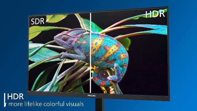 Philips 27E1N1800A 27" IPS 4K UHD (3840 x 2160) Monitor, Built-in Speakers, HDR 10, AMD FreeSync, LowBlue Mode, Flicker-Free, VESA, 4Yr Advance Replacement Warranty