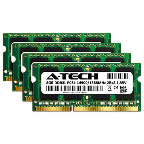 A-Tech 32GB (4x8GB) RAM for Apple iMac Late 2015 27 inch Retina 5K | DDR3L 1866MHz / 1867MHz PC3L-14900 1.35V 204-Pin SODIMM Memory Upgrade Kit